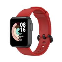 By Qubix - Classic siliconen sportbandje - Rood - Compatible met Xiaomi Mi Watch Lite/Redmi Watch - Compatible Xiaomi bandje - thumbnail