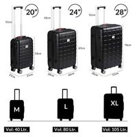 Hardcase Kofferset Exopack 3-delig Zwart ABS - thumbnail