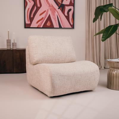Eleonora Draaifauteuil 'Lucia' kleur Taupe