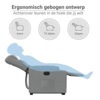 Sta-op-stoel elektrisch verstelbaar stof lichtgrijs - thumbnail