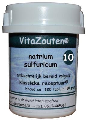 Vita Reform Vitazouten Nr. 10 Natrium Sulfuricum 120st Vita Reform Vitazouten Nr. 10 Natrium Sulfuricum 120st