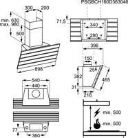 AEG DVK6980HB Muurmontage Zwart, Roestvrijstaal 720 m³/uur A+ - thumbnail