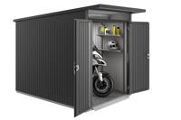 Biohort AvantGarde A3 metalen berging 180x260x218 cm met dubbele deur- Lessenaarsdak- Metaal- Biohort - thumbnail