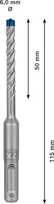 Bosch Accessories EXPERT SDS plus-7X 2608900159 Hamerboor 10-delig 6 mm Gezamenlijke lengte 115 mm SDS-Plus 10 stuk(s) Bosch Accessories EXPERT SDS plus-7X 2608900159 Hamerboor 10-delig 6 mm Gezamenlijke lengte 115 mm SDS-Plus 10 stuk(s)