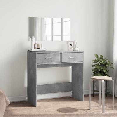 Kaptafel met spiegel 80x39x80 cm betongrijs