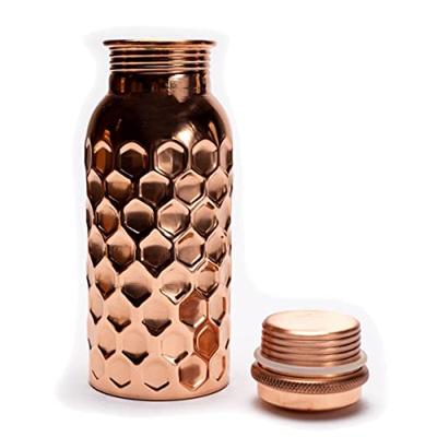 Koperen Waterfles Gehamerd - 500 ml
