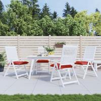 VidaXL Stoelkussens 4 st 40x40x7 cm oxford stof rood - thumbnail