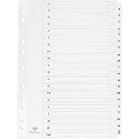 Pergamy tabbladen met indexblad, ft A4, 11-gaatsperforatie, A-Z met 20 tabs - thumbnail
