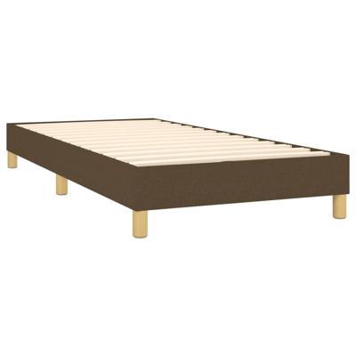 Boxspring met matras stof donkerbruin 160x200 cm