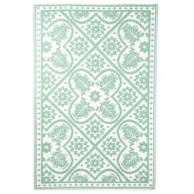 Esschert Design buitenkleed 182x122 cm groen en wit