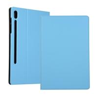 Voltage elastische textuur horizontale Flip lederen case voor Galaxy tab S6 T860 met houder (hemelsblauw) - thumbnail