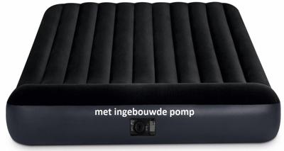 Intex 64150 Dura-Beam 2-Persoons Luchtbed + Ingebouwde Pomp 152x203x25 cm Zwart