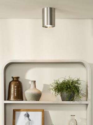 Lucide TUBE - Plafondspot - Ø 9,6 cm - 1xGU10 - Mat chroom