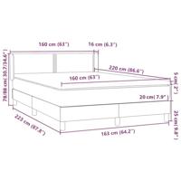 Boxspring met matras fluweel zwart 160x220 cm - thumbnail
