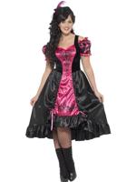 Saloon girl kostuum plus size - thumbnail