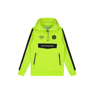 BLACK BANANAS unisex hoodie Anorak Match met logo neon geel