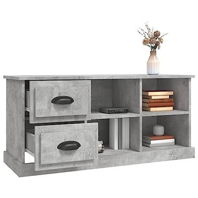 Tv-meubel 102x35,5x47,5 cm bewerkt hout betongrijs