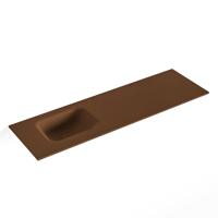 MONDIAZ LEX Rust solid surface inleg wastafel voor toiletmeubel 100cm. Positie wasbak links - thumbnail