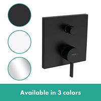 Badmengkraan Inbouw Finoris HansGrohe Eengreeps Met Zekerheidscombinatie Mat Zwart - thumbnail