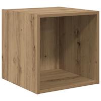 Wandkast artisanaal eikenkleurig 37 x 37 x 37 cm Bewerkt hout - thumbnail