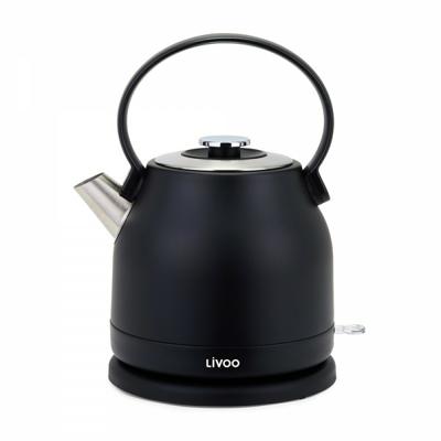 Retro waterkoker - LIVOO - DOD202N - 2200 W - 1,5 L - 360° draaibare voet - Zwart