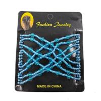 3 STKS vrouw elastische magie DIY Vintage hoofdband mode haar Maker Bun haren kammen metalen haarspelden haaraccessoires (blauw) - thumbnail