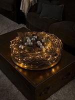 Micro LED lichtdraad wit met 100 extra warm witte lampen - thumbnail