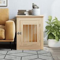 VidaXL Hondenbench 55x75x65 cm bewerkt hout sonoma eikenkleurig - thumbnail