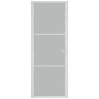 Binnendeur 76x201,5 cm matglas en aluminium wit - thumbnail