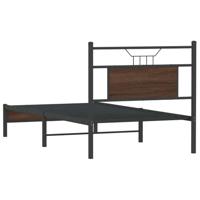 Bedframe zonder matras bewerkt hout bruin eikenkleur 90x190 cm - thumbnail