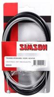 Simson Trommelremkabelset universeel zwart - thumbnail