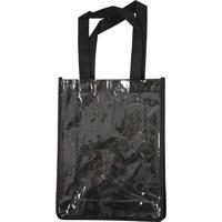 Creativ Company Tas met plastic voorkant, afm 30x23x7 cm, zwart, 1 stuk - thumbnail