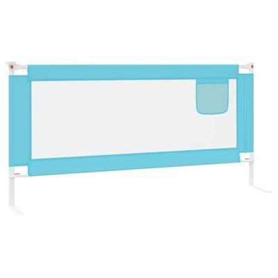 VidaXL Bedhekje peuter 190x25 cm stof blauw - thumbnail