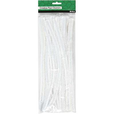 Creativ Company Chenille, l: 30 cm, dikte 15 mm, wit, 15 stuk/ 1 doos - thumbnail