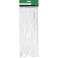 Creativ Company Chenille, l: 30 cm, dikte 15 mm, wit, 15 stuk/ 1 doos - thumbnail