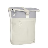 New Rebels Ferron New York Rolltop Rugzak 16L - Rolltop Werktas / Schooltas Laptop Rugtas Beige - thumbnail