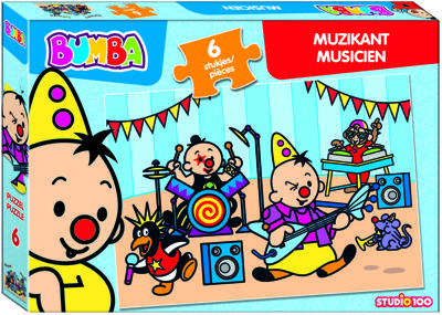 Puzzel Bumba muzikant Bumba: 6 stukjes Puzzel Bumba muzikant Bumba: 6 stukjes