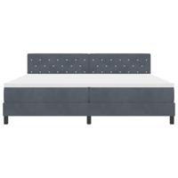 Boxspringbed met Matras Donkergrijs 200 x 200 cm Stof - thumbnail