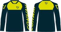 CONWAY shirt met lange mouwen "freeride jersey ls" freeride jersey ls size s dark blue/acid - thumbnail