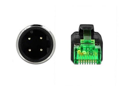 Delock Netwerkkabel M12 4 Pin D-gecodeerd naar RJ45 stekker PVC 2 m