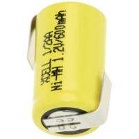 XCell X1/2AA600-LF Speciale oplaadbare batterij 1/2 AA Z-soldeerlip NiMH 1.2 V 600 mAh 1 stuk(s) - thumbnail