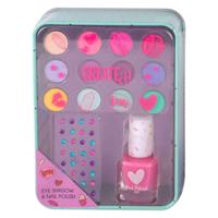 Canenco beauty oogschaduw en nagellak blikje paars - thumbnail