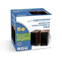 Esperanza 2.0 FOLK luidspreker set 2.0 kanalen 6 W Hout - thumbnail