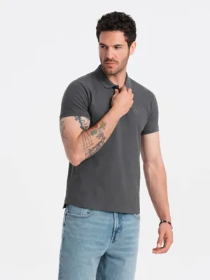 Italian Style - Poloshirt Heren - Korte Mouw - Donkergrijs - Italianstyle