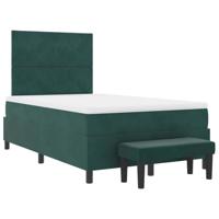 Boxspring bed met matras Donkergroen 120 x 200 cm Fluweel - thumbnail