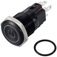 TRU COMPONENTS TC-12647464 Drukschakelaar 250 V/AC 3 A 1x uit/(aan) IP65 Rood Continu Aluminium (geëloxeerd) 1 stuk(s) - thumbnail