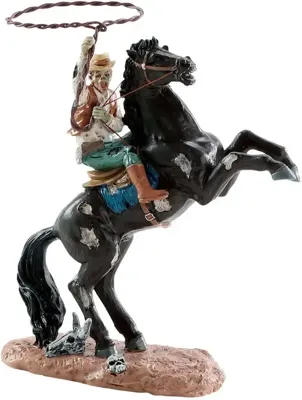 Lemax cow-ghoul lasso figuur Spooky Town 2018 Lemax cow-ghoul lasso figuur Spooky Town 2018