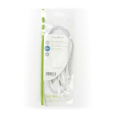 Stereo-Audiokabel | 3,5 mm Male Dun - 3,5 mm Male Dun | 1,0 m | Wit