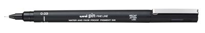 Fineliner uni-ball pin 0.03mm zwart