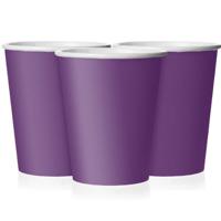 Unique Party 336,388-9 oz Deep Purple Paper Cups, Pack van 14 - thumbnail